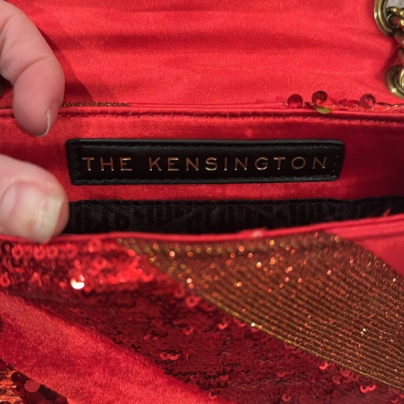 Red and Gold Sequin Kurt Geiger Kensington Chinese New Year Shoulder Bag - Picture 4 of 8